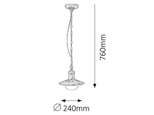Záhradné svietidlo Rabalux 8740 1x60W E27 230V IP44